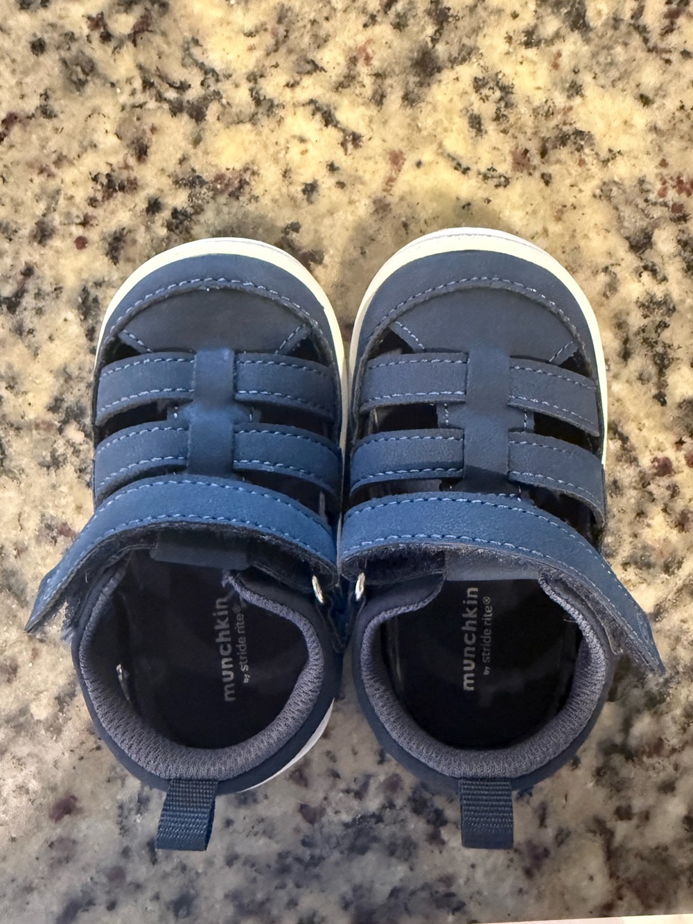 Stride Rite Navy Baby Walker Sandals